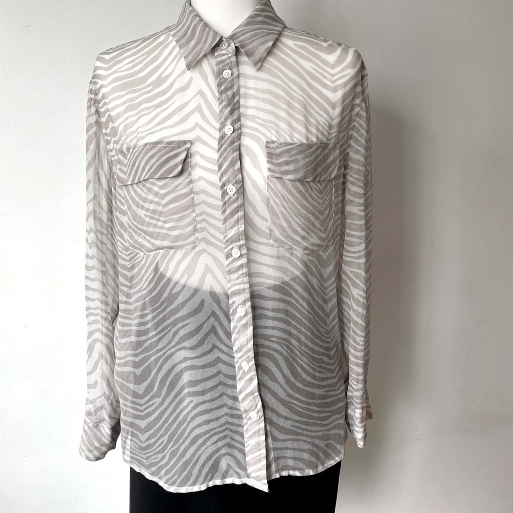 Equipment blouse 100% silk
